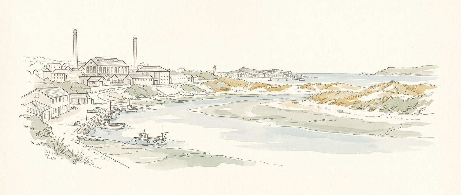 Hayle coastal industrial town