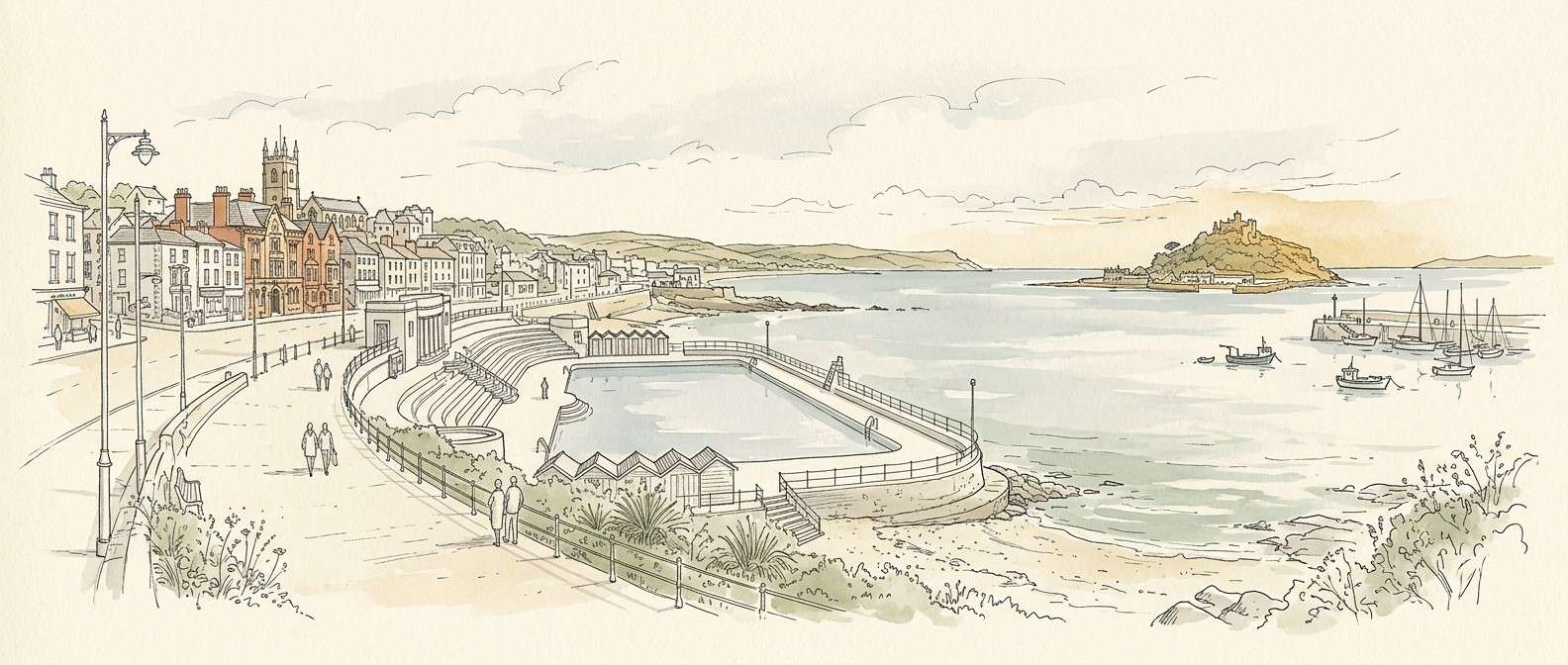 St Michael's Mount near Penzance harbour