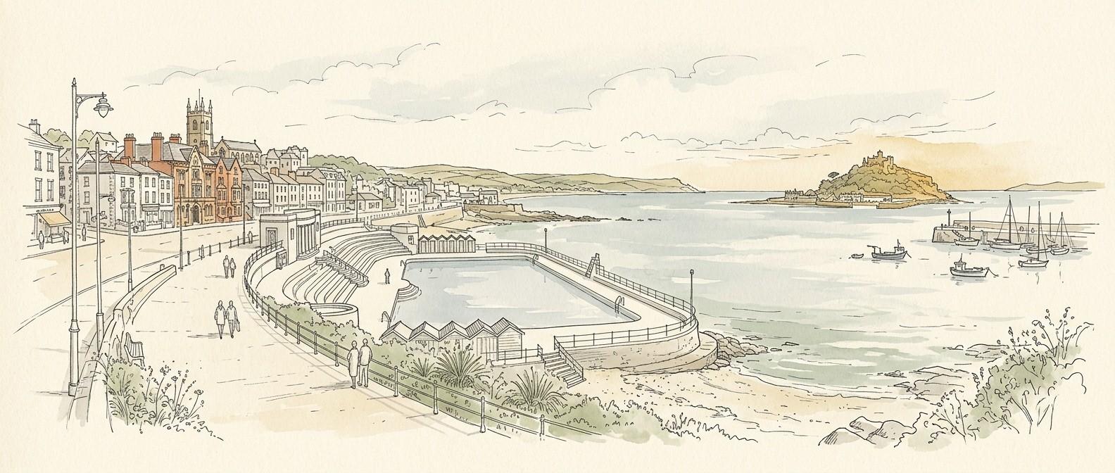 St Michael's Mount near Penzance harbour