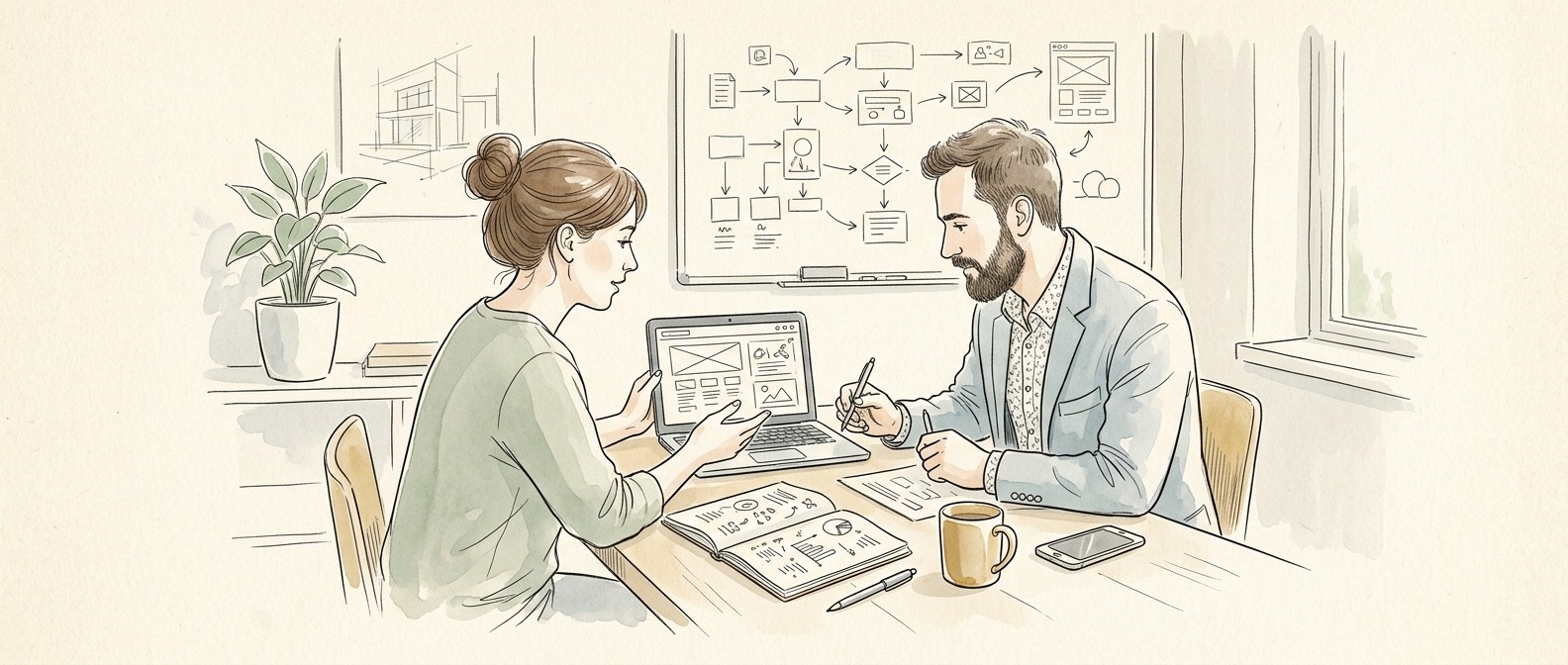 Business analytics dashboard and SEO agency consultation