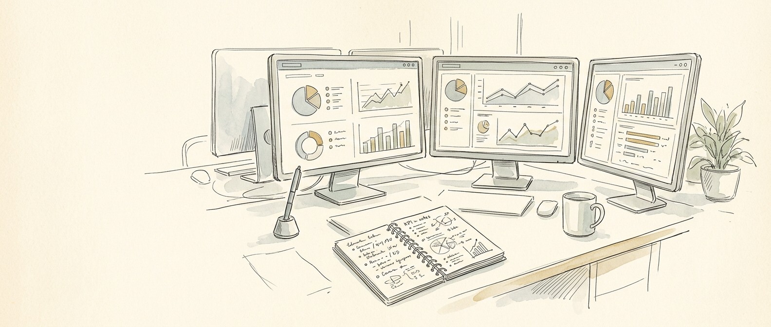Business analytics dashboard showing Google Business Profile metrics