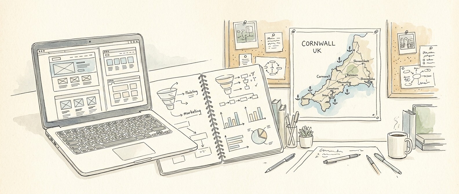 Digital marketing and content strategy planning session