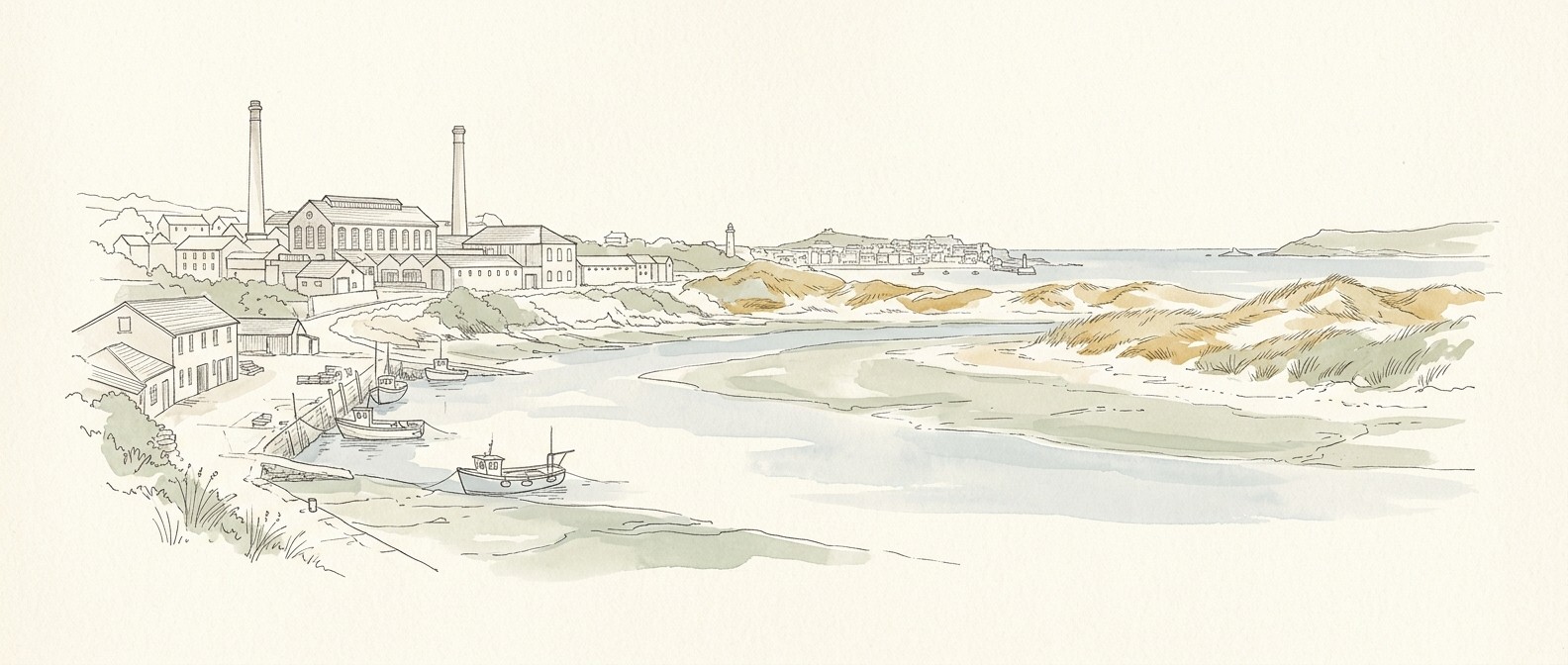 Hayle coastal industrial town