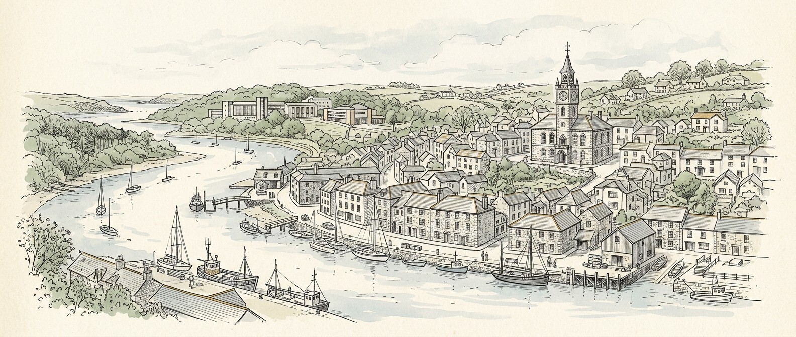 Penryn town centre and harbour