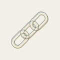 Interlocked harbour chain links